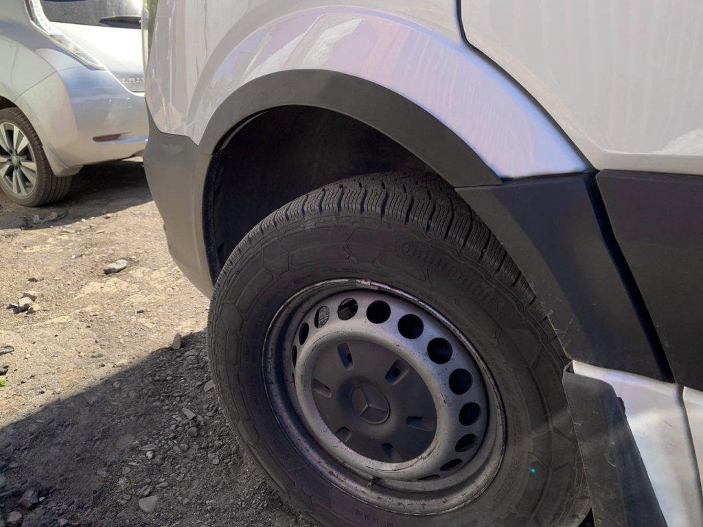 Накладки на арки узкие (4 шт, черные) для Volkswagen Crafter 2006-2016 гг