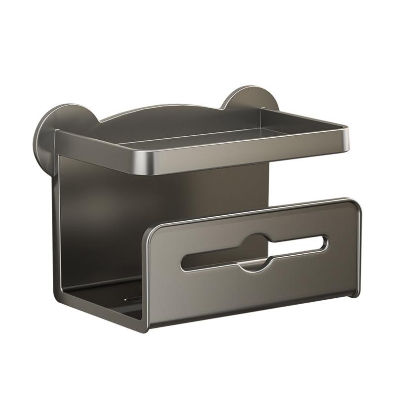 Wall Mount Toilet Paper Holder Plastic Waterproof Roll Paper Storage Rack Bathroom Tissue Organizer Shelves