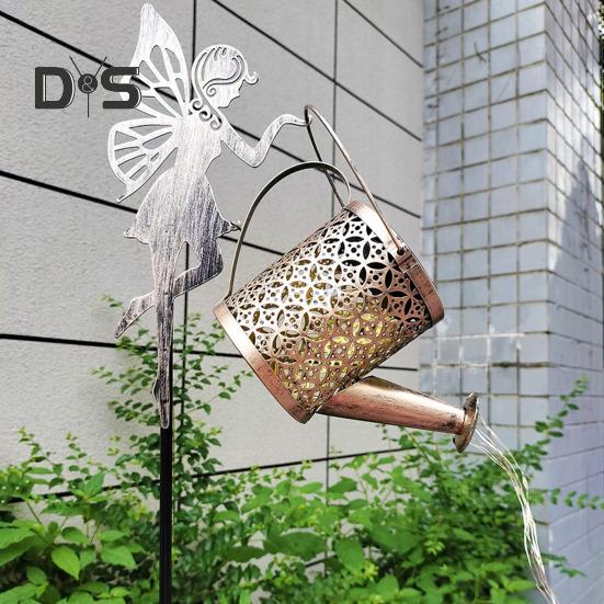 Solar Watering Can Lights Garden Decor Waterproof Solar Lantern Landscape Lights Solar Fairy Kettle Lamp for Garden Yard Pathway