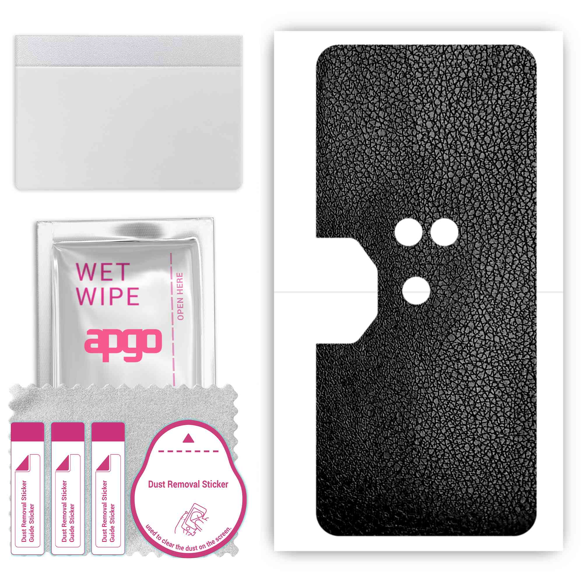 

Apgo Protective Skin Sticker для задньої панелі, сумісної з Lenovo Legion Duel, Wrap Film, Foil, Vinyl - Pattern Black Leather