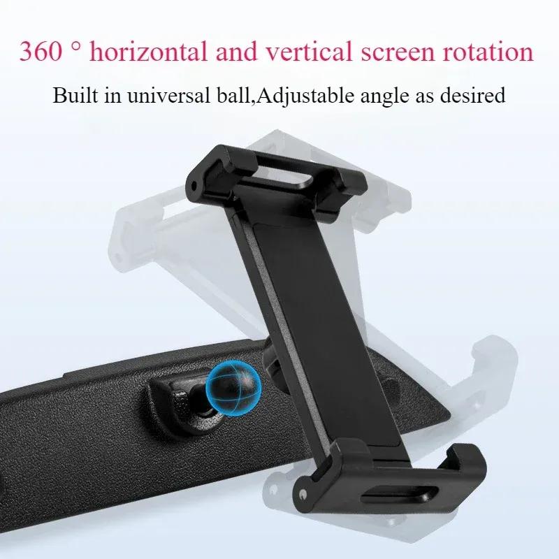 Car Seat Back Headrest Bracket Multifunctional Hanging Hook 4.7-12.9 Inch Tablet Stand Cell Phone Holder for Tesla Model 3/Y/S/X