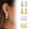 1 Pair Teardrop Earrings for Women, Small Water Drop Stud Earrings, Chunky Statement Jewelry for Wedding, Party, Prom, Daily
