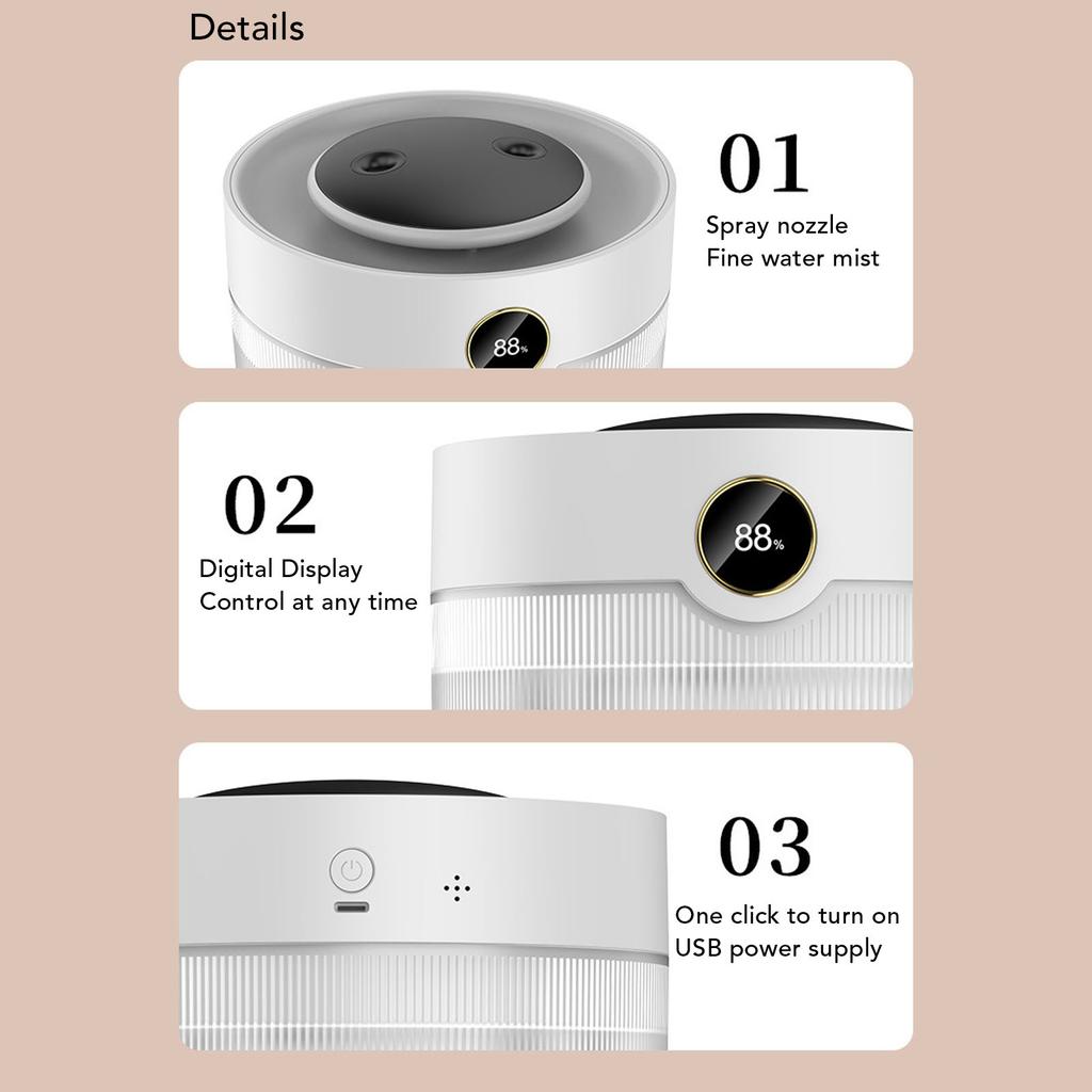 2000ML Top Fill Humidifier Double Spray Plug In Humidifier Aromatherapy Machine for Home