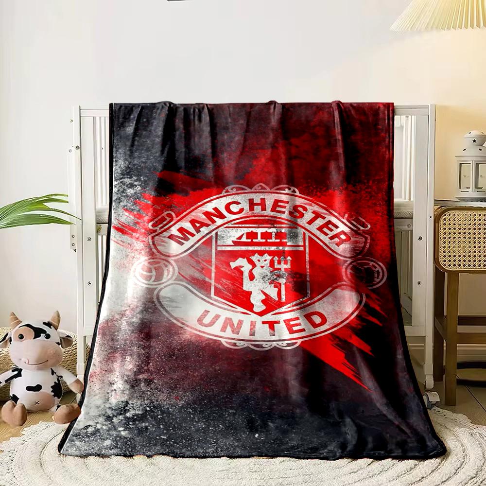 Manchester United Designed Flannel Blanket for Bedroom, Living Room, Sofa, and Nap