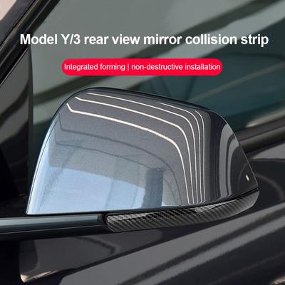 Lot de 2 protections de rétroviseur pour portière de voiture, protection des bords, bande de garniture, barre anti-rayures pour Tesla Model 3 Highland Y