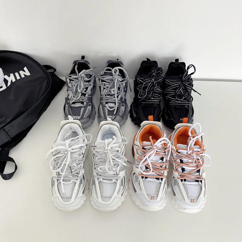 Design di Marca di Moda Sneakers Nere Grigie da Donna Moda Nuove Sneakers da Uomo Adorabili Scarpe Rosa da Papà Scarpe Chunky Casual di Tendenza