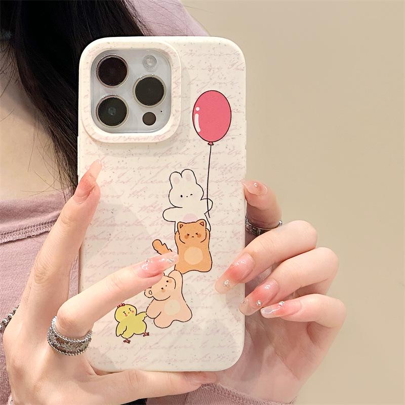 Zhitai Wheat Shell iPhone 15 Pro Max/14/16 Pro Case - Cute Cartoon Design for 7/8 Generation.