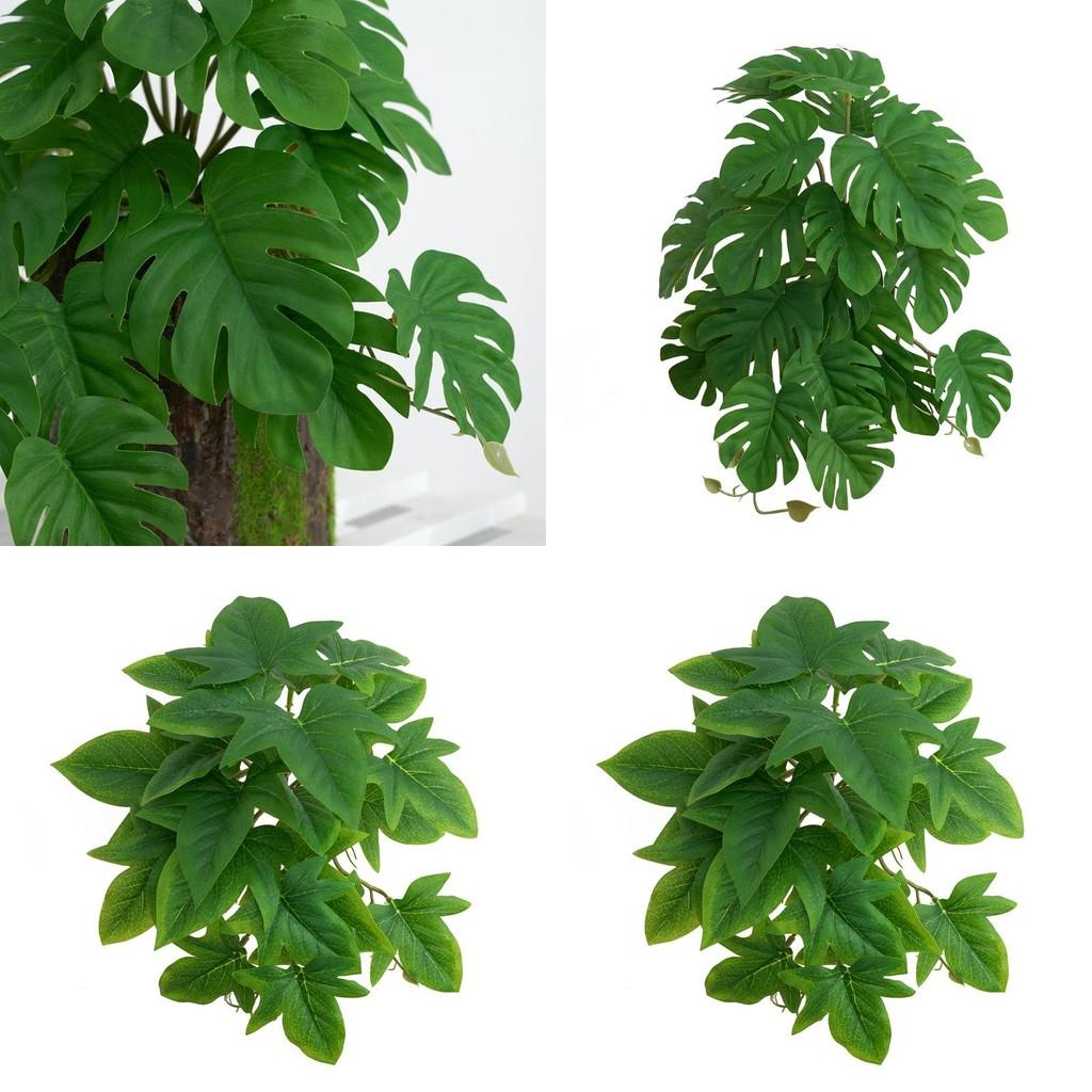 Monstera Deliciosa 3d Printed Artificial Plant With Wooden Stake For Home Decor And Photography Props