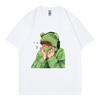 Spring and Summer Unisexs and Unisexs Casual Loose Fitting Tshirt Short Sleeved Cartoon Cute Pet Printed Unisexs Tshirt