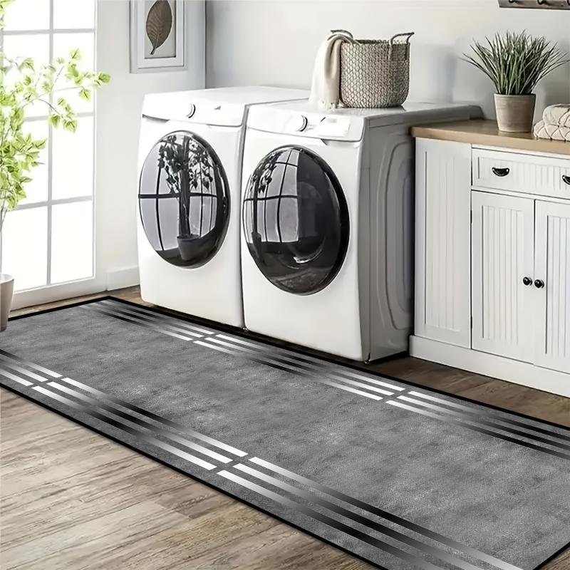 Black Gold Marble Vein Runner Rug Non Slip Washable Long Floor Mat for Hallway Entryway Modern Luxury Home Decor