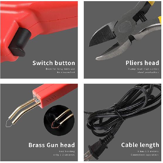 Car Bumper Crack Repair Welding Machine Handy Plastics Welders PVC Repairing Machine Welding Equipment 220V Car Bumper Repair Hot Staplers Machine