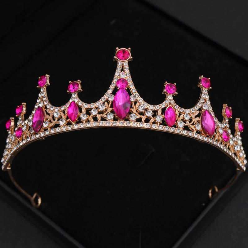 Baroque Crystal Tiaras and Crowns Rhinestone Prom Diadem Headband Crwon Bridal Wedding Hair Accessories Jewelry Crown Tiara Gift