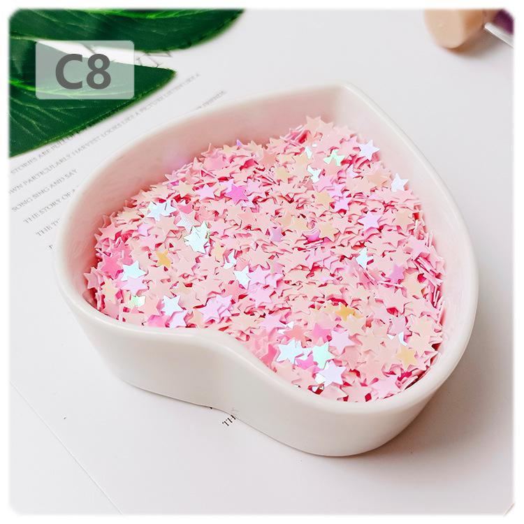 

Пайетки Yaleduo 5 мм Макарон Звезда для DIY аксессуаров для волос 20g per pack