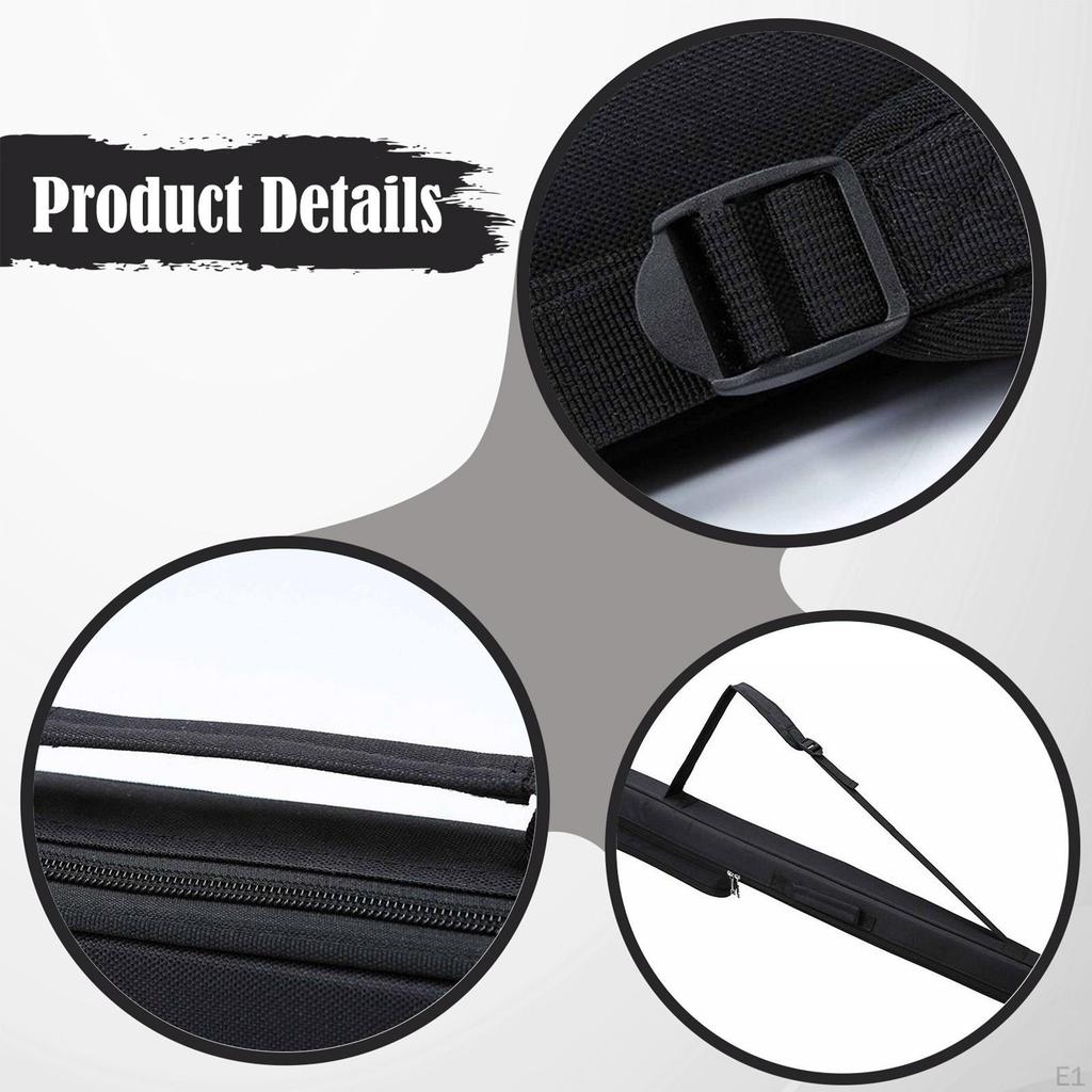 Pool Billiard Cue Sticks Resistant Organizing Storage with Zipper Pocket for 1/2 3/4 Snooker Club