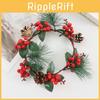 Plastic And Berries Pine Needles Wreath Decor For Festive Home And Store Display