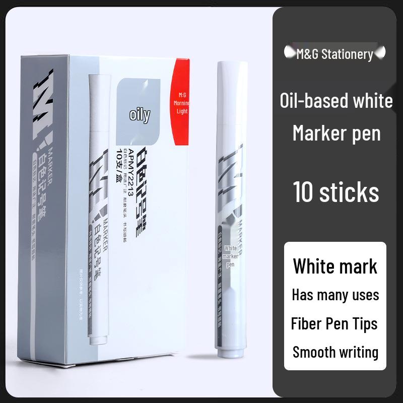

MG APMY2213 White Waterproof Marker Pen with Smooth Ink Flow and Single Head