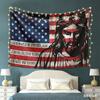 Usa Flag God Tapestry Single Sided 2D Print Soft Polyester Wall Tapestry Bedroom Living Room Dorm Decor Patriotic Faithful Gift