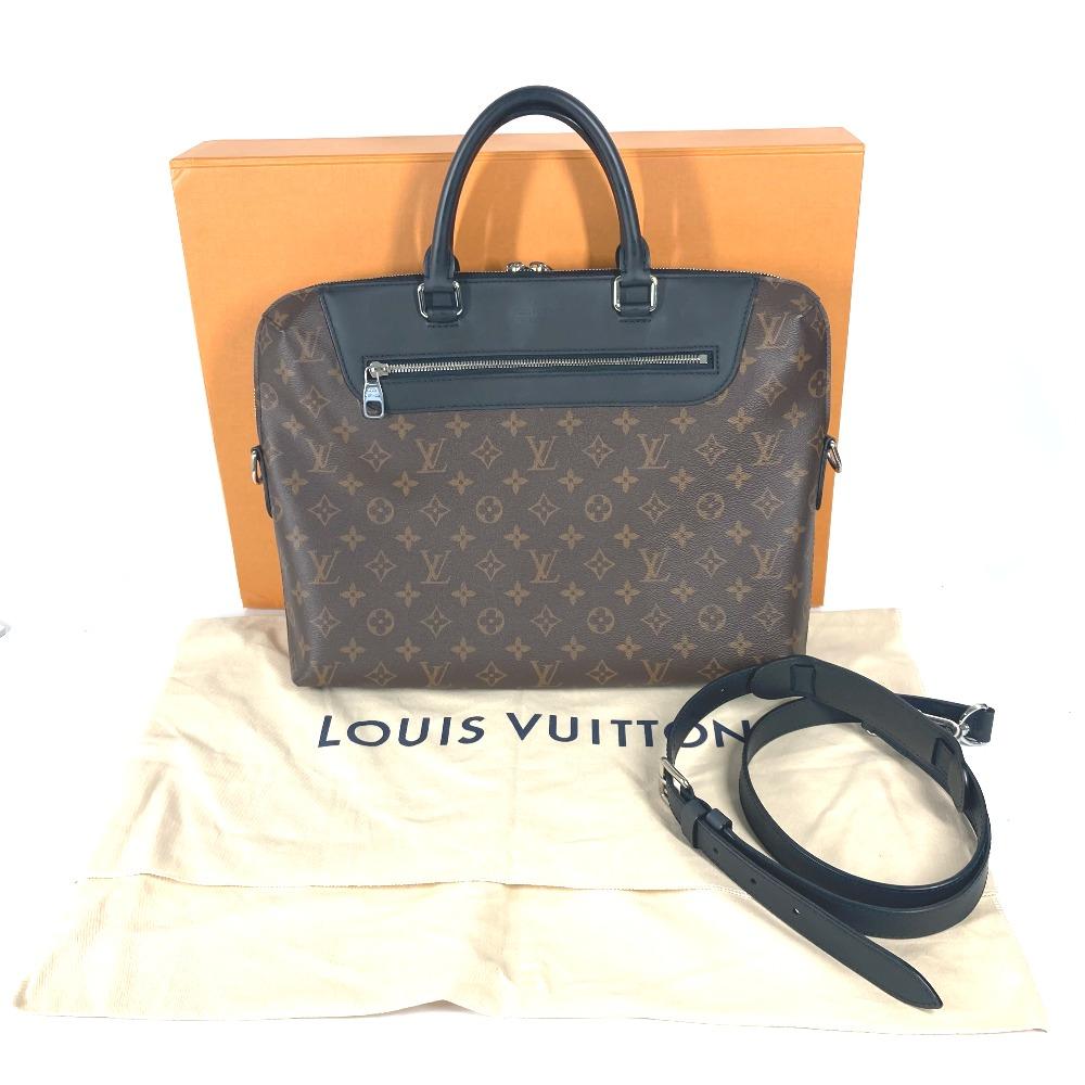 Louis Vuitton M54019 MonogramMacassar Porto Document Jour PDJ 2WAY Hand Bag