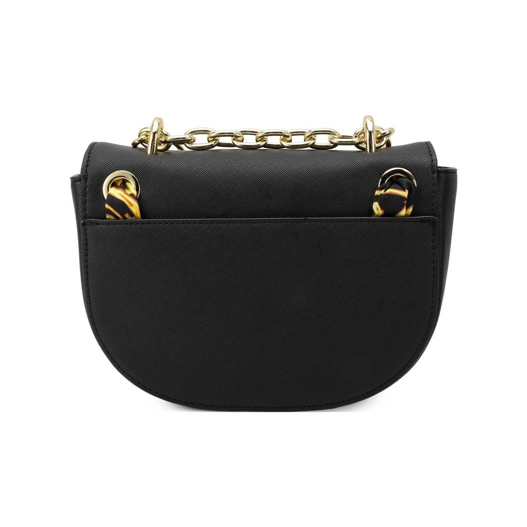 Versace Jeans Couture Chain Strap Silk Scarf Decorated Polyester Shoulder Crossbody Bag Women Bags Black 74VA4BAC-ZS467-899