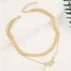 Hip Hop Chain Double Layered Stacking Necklace Light Luxury Niche Design Cold Wind Net Red Hundred Matching Sweater Chain Collarbone Chain Female