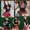BeLoved Idol Value Full Set Moe Anime Babydoll Lingerie Uniform School Girl Lolita JK High School Babydoll Cute Gift Cosplay Costume Halloween Costume