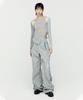 ADSB ANDERSSON BELL Cracked Padded Lace-Up Wide Pants Apa770W(Grey)