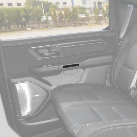 For Dodge Ram 1500 -2026 Carbon Fiber Inner Door Handle Decor Trim Strips 4P