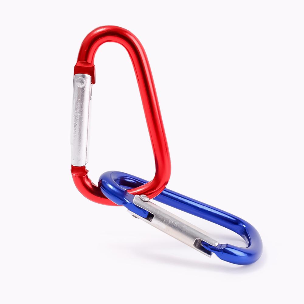 10/50Pcs Carabiner Keychain Alluminum D-ring Buckle Spring Carabiner Snap Hook Clip Keychains Outdoor Camping Daily Use Tool