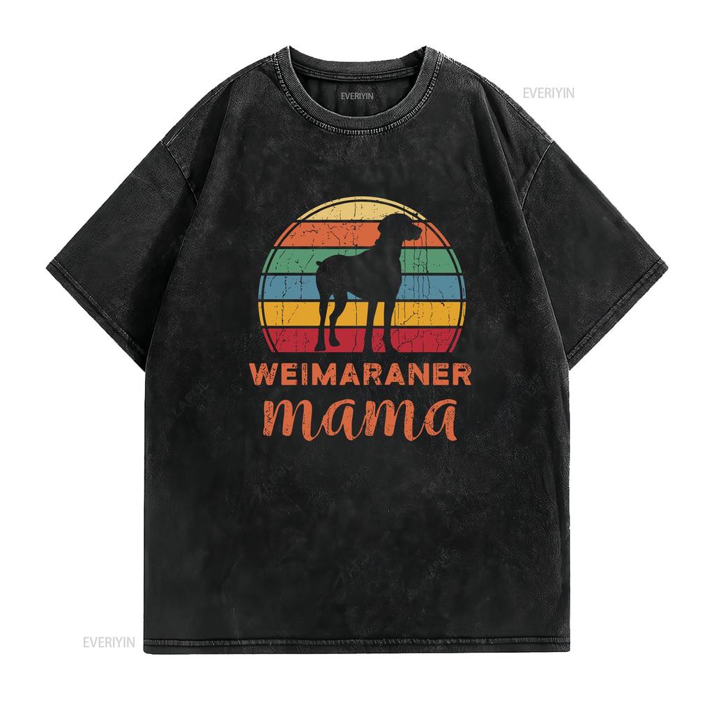 Weimaraner Mom T Shirt Pet Owner Weim Dog Lover Weimraner Mother vintage Washed Stretched Slightly Stylish Versatile Breathable