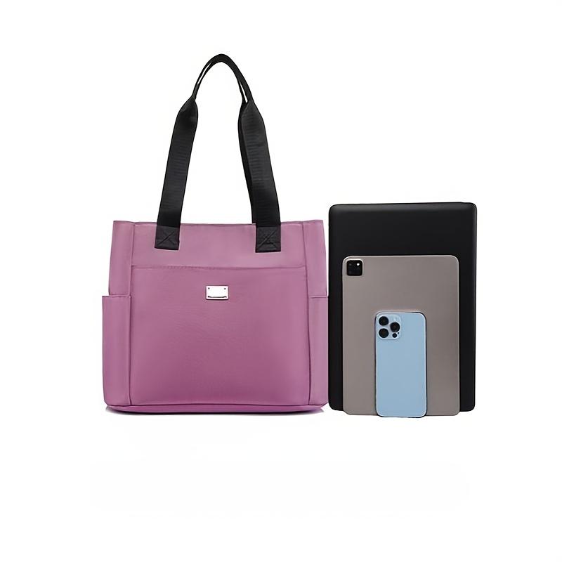 Women's Stylish Nylon Tote Bag - Durable  Multi-Pocket  Zipper Closure Perfect