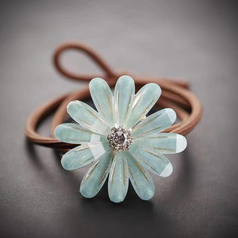 Coreean Retro Ochi de Pisică Stras Floare Elastic de Păr Bandă Elastică