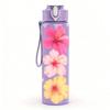 1PC Plumeria Flower Illustration 750ml Color Plastic Sports Water Bottle Leakproof Flip Straw Lid Suitable for Sports Office Home Use
