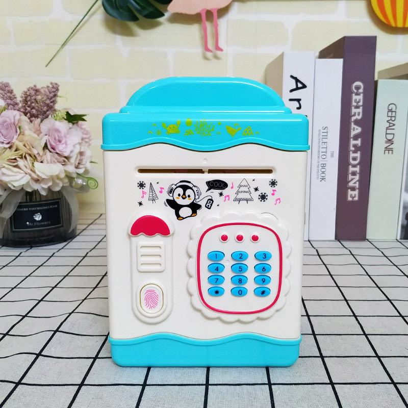 Children s Automatic Music ATM Bank with Fingerprint and Password 13.3*11*20 cm белый