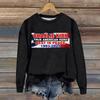 Ladies Fashion Casual Long Sleeve Printed Round Neck  Pullover Top