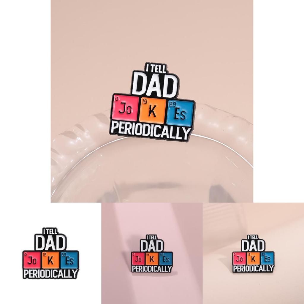 Innovative Playful And Letter Design Pin Badge With Humor Ideal For Gift Dads