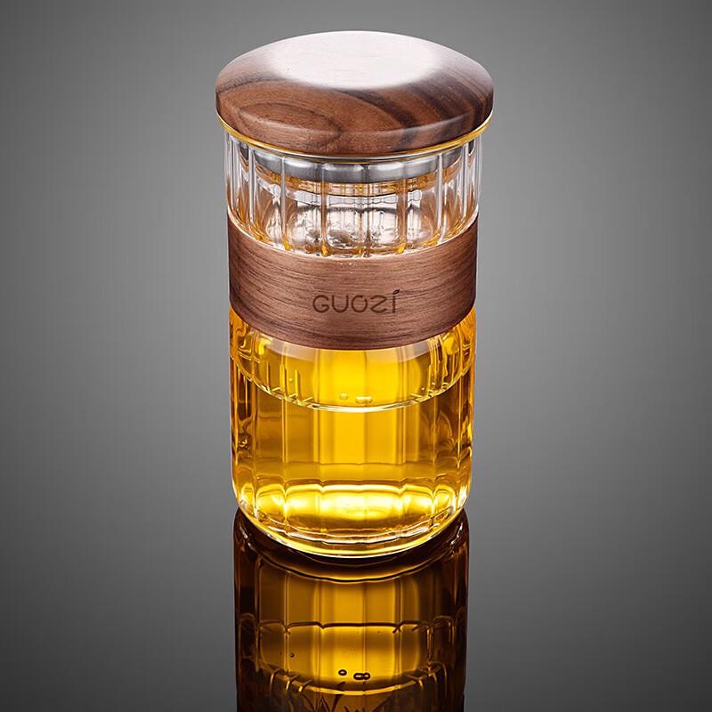 Guozi Japonský dvoustěnný skleněný pohár