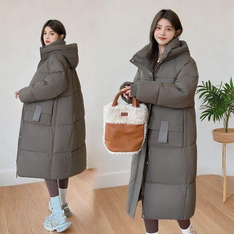 Fashionable Winter Oversized Coat with Big Pockets and Loose Fit for Women