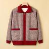 Autumn and Winter New Middle-aged and Old Knitted Sweater Female Mother Fleece Thickened Cardigan Thermal Top Grandma Coat