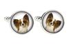 Papillon, Continental Toy Spaniel, Butterfly Dog - Cufflinks, a Shirt Accessory, a Shirt Pendant from the Brand