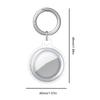 For Apple Airtag Cover TPU Protective Cover with Keychain (Transparent Blue)