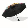 1pc Magic Wand card Petals Themed High-quality Umbrella,Automatic Opening and Closing Umbrella,Multi-functional Umbrella G0811322