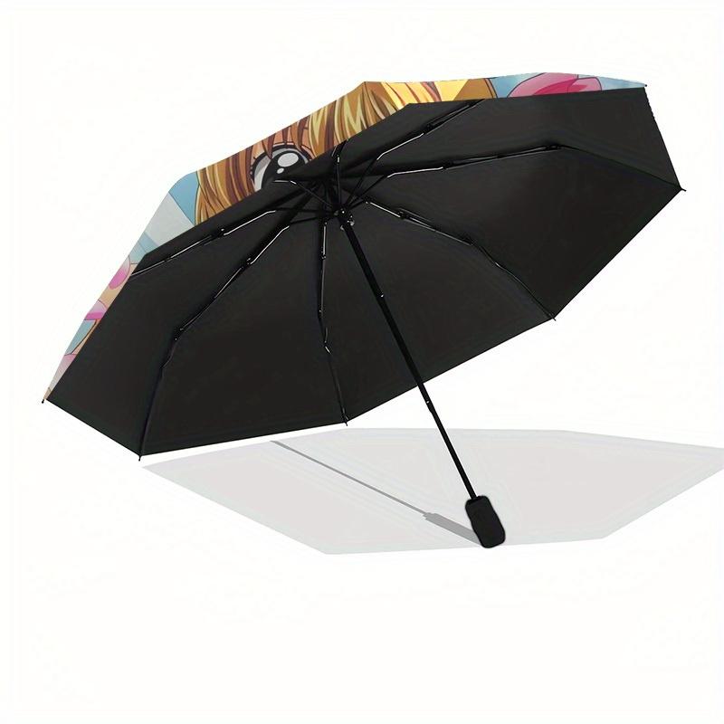 1pc Magic Wand card Petals Themed High-quality Umbrella,Automatic Opening and Closing Umbrella,Multi-functional Umbrella G0811322