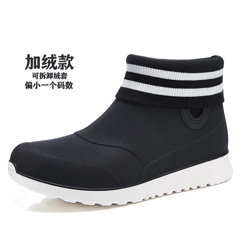 Fashion Rain Shoes Men Wear Non-slip Rain Boots Soft Sole Non-slip Kitchen Rubber Shoes Outdoor Fishing Waterproof Shoes Men