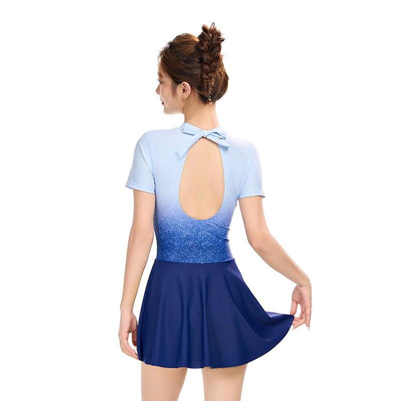 Swimsuit Women's One-piece Skirt Conservative Belly-covering Slimming Swimming Pool Hot Sports Large Size Suit