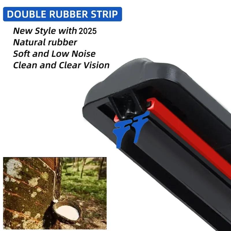 Front Wiper Accessorie Double Rubber Car Wipers for Fiat 500 312 500 500C 500L 500X Bravo 2007- Wipers Brushes New Upgraded