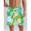 Hawaiian Men's Beach Shorts Tropical Plant Beach Patterns 3D Printed Men's Shorts Summer New Swin Trunks Vacation 2026 Clothing