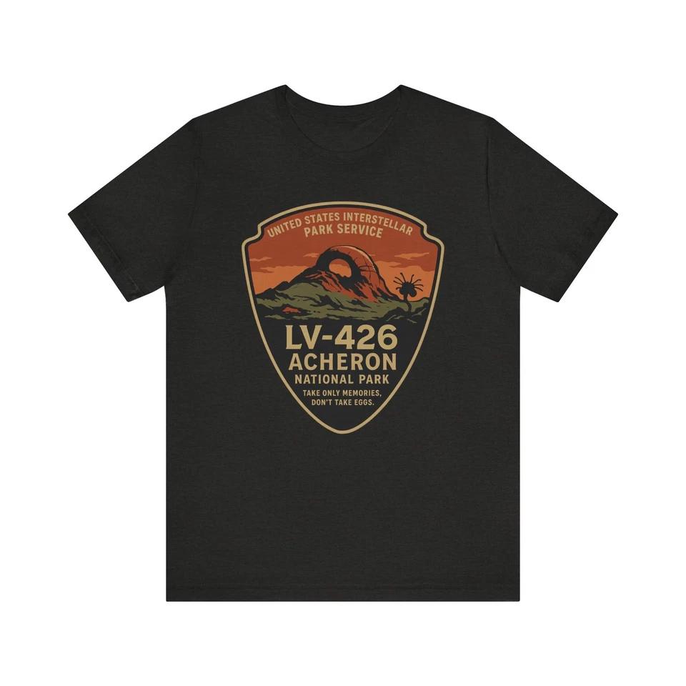 Alien Earth LV-426 T-Shirt, Fake National Park Tee for Aliens Movie Fans XL
