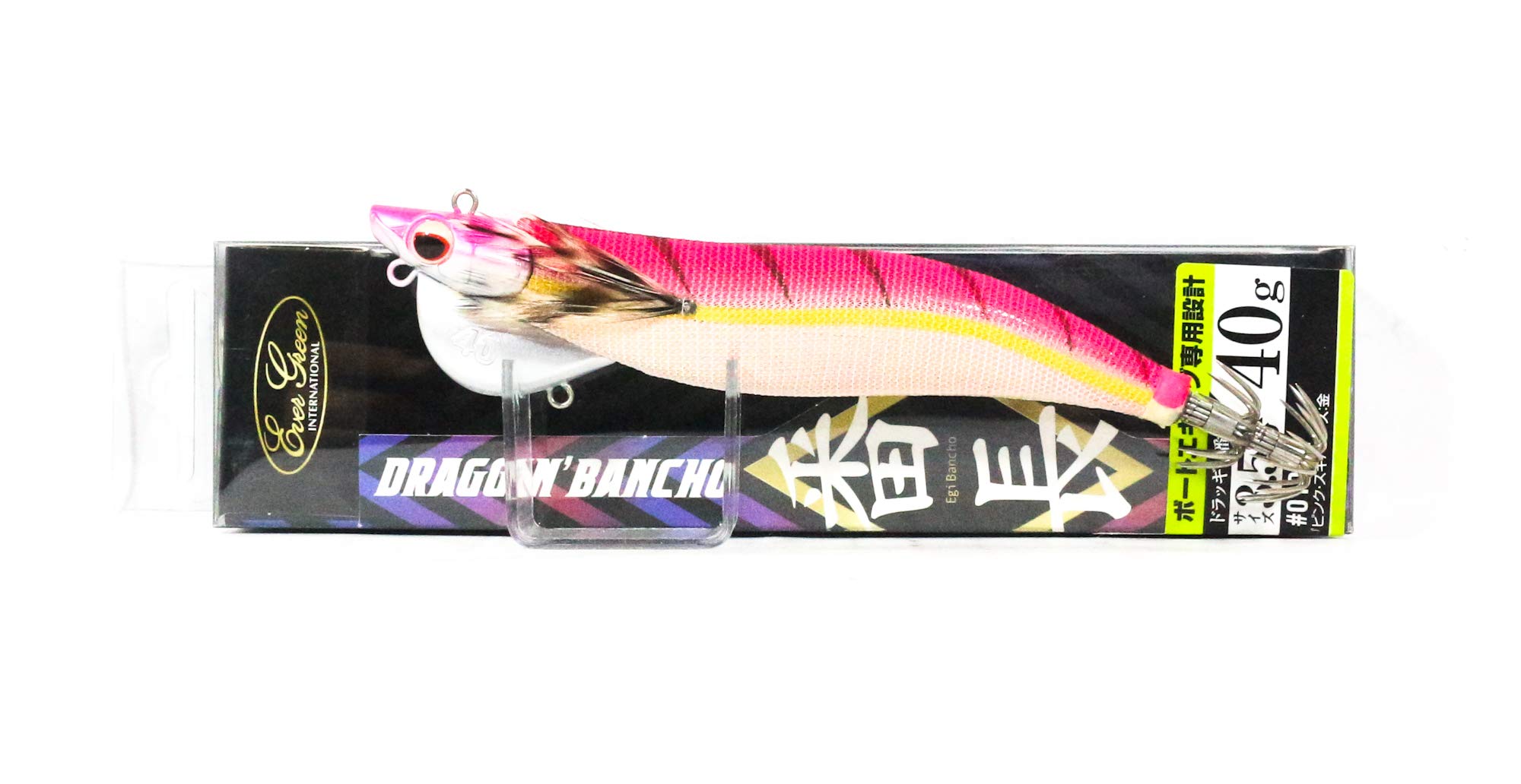 

EVERGREEN Draggin Bancho Squid Size Gold Lure, 3.5, 40g, #0101G, Pink, Cedar,