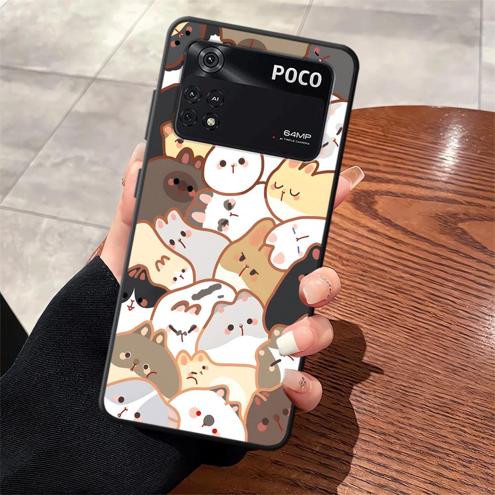 Case for Xiaomi Poco F8 C75 M3 M4 M7 Pro C50 F3 M5 X3 X4 X5 X7 Pro C61 F1 C71 Funda Phone Cover Cartoon Cute Cat