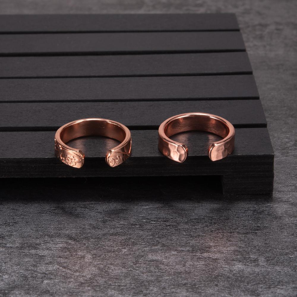 Anelli in Rame Puro Magnetici Salute Energia Dita Manicotto Aperto Anello Regolabile Donna Uomo Fedi Nuziali Larghezza 6mm Gioielli Minimalisti